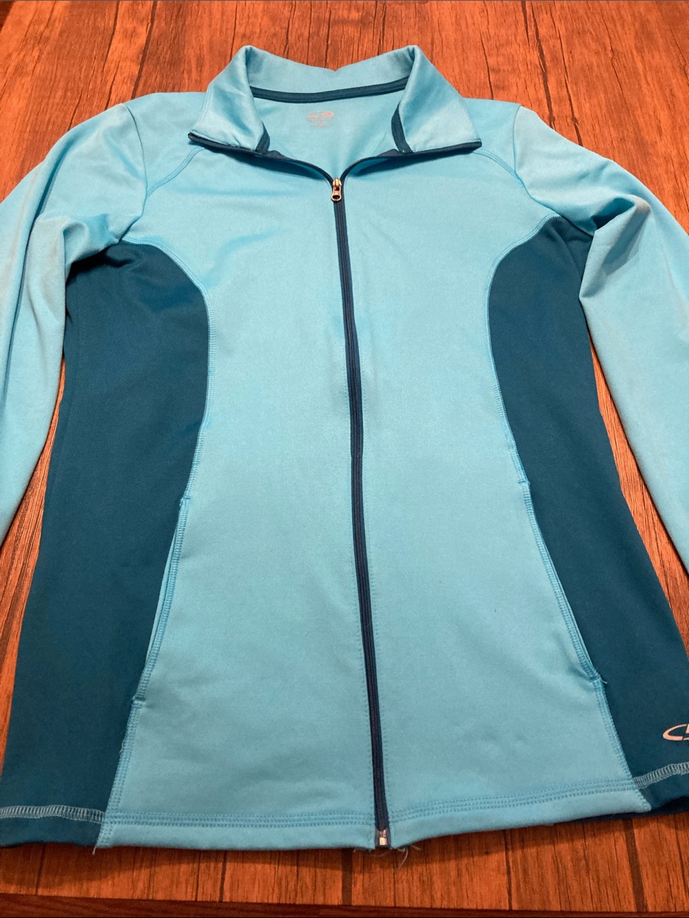 Champion Light Blue and Dark Teal Full-Zip Jacket